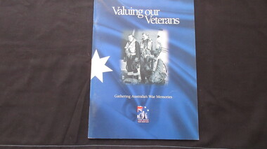 Book, Commonwealth Department of Foreign Affairs, Valuing Our Veterans