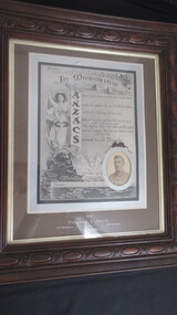 Certificate - Framed Certificate to Private L. Jack, In memoriam