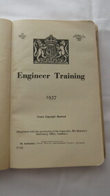 Book, His Majety's Stationary Office, Engineer Training 1937, 1937