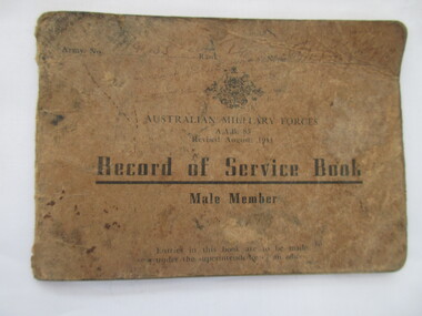 Booklet - Book, Record of Service