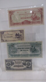 Currency - Display of Japanese World War 2 occupation currency