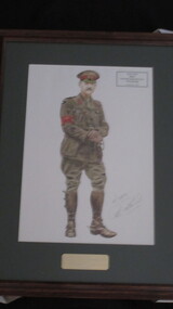 Print - Framed Print, Series 1/014 Officer Australian Imperial Forces Divisional HQ Field dress 1918