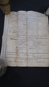 Work on paper - Certificate, Certificate of Discharge