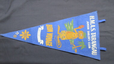 Souvenir - Wall Pennant, H.M.A.S TARANGAU JUNIOR SAILOR'S CLUB