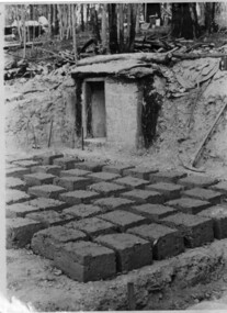Mud bricks are air dried