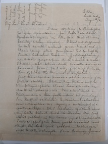 Letter (item) - Margaret Masters (nee Milne) Collection, 1852-1893