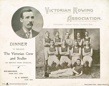 Booklet, Dinner to welcome the Victorian crew and sculler on return from Brisbane
