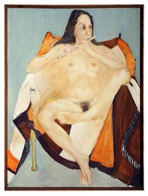 Oil Painting, Adriane and her Tin Whistle, 1981