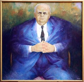 Oil Painting, Portrait of Russ Hinze, 1987