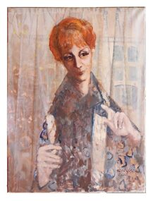 Oil Painting, Sketch of 'Mim Karlin', 1975