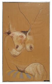 Pastel Drawing, Composite Nude Torsos, 1976