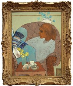 Oil Painting, Adriane in a Chair, 1982