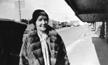 Photograph, Mrs Nell Pledger in Canterbury Road
