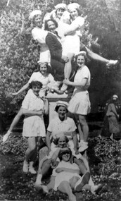 Photograph, Miss Lil Willaton and her calesthenics students, 1930s