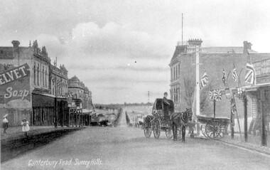 Work on paper - Photograph, Canterbury Road, near the corner of Union Road, 1911