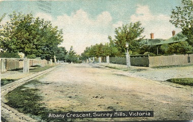 Postcard, Albany Crescent,Surrey Hills, Victoria Postcard