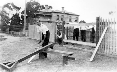 Photograph, St George's Church of England, Mont Albert working bee, early 1923 (2), 1923