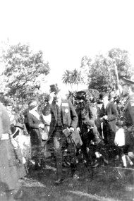 Photograph, Earl of Stradbroke at the unveiling of the Memorial Cross in Surrey Gardens, 1921