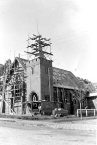 Photograph, Holy Trinity Church under construction: exterior view, 1921