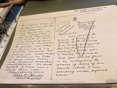 Work on paper - Vertical file, Surrey Hills scout troops