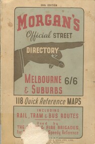 Book, Morgan's Official Street Directory, c1940s