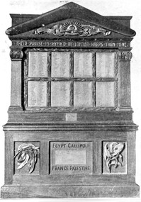 Photograph, John Kendrick Blogg, John Kendrick Blogg carving, Soldiers' Honour Board, Shrine in the Surrey Gardens