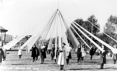 Photograph, Maypole dancing, Empire Day 1912, 1912