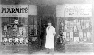 Photograph, E B Wright's grocery shop in Canterbury Road, Surrey Hills - 1920s