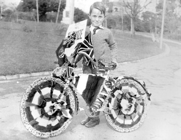 Photograph, John Dimmick in Surrey Gardens for 1936 Empire Day celebrations, 1936
