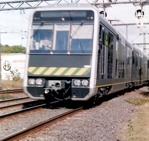 Photograph, Double deck (4D) train through Surrey Hills
