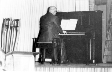 Photograph, Alan Judge Holt at the piano