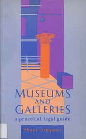 Book, Museums and galleries: a practical legal guide, 1989