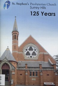 Book, St Stephen's Presbyterian Church Surrey Hills 125 years