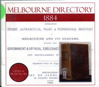 Mixed media - Compact disc, Melbourne Directory 1884 (Sands & McDougall)