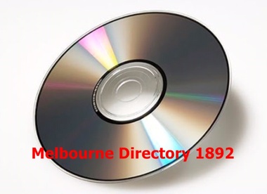 Compact disc, Melbourne Directory 1892 (Sands & McDougall)