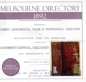 Compact disc, Melbourne Directory 1892 (Sands & McDougall)