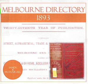 Compact disc, Melbourne Directory 1893 (Sands & McDougall)