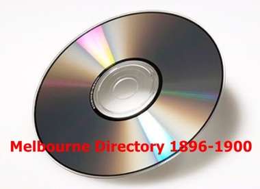Compact disc, Melbourne Directory 1896-1900 (Sands & McDougall) 2 discs