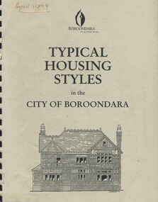 Book, Typical housing styles in the City of Boroondara, 1999