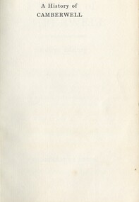 Book, A History of Camberwell, 1964