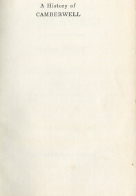 Book, A History of Camberwell, 1964