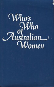Book, Who's who of Australia Women, 1982