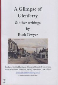 Book, A glimpse of Glenferry & other writings, 2016