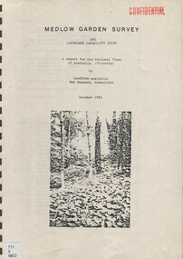 Book, Medlow Garden Survey and Landscape capability study 1983, Oct-83