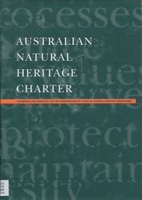 Book, Australian Natural Heritage Charter, 1996