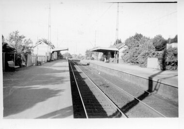 Digital photo, George L Coop, Mont Albert Railway Station c 1956, c1956