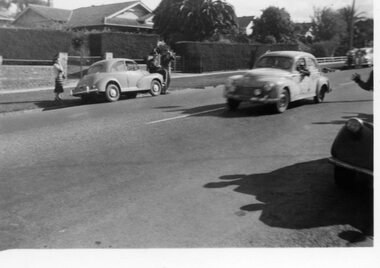 Digital photo, George L Coop, Redex trial on Whitehorse Road, Mont Albert, 1953