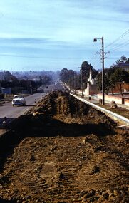 Photograph - Digital photograph, George L Coop, Whitehorse Road Mont Albert during road widening, 1958, c1958