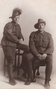 Photograph, George Leslie Rayment and James Arthur Rayment in AIF uniform