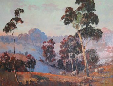 Painting, Ian Hassall, Cattle in the Landscape